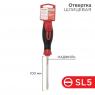 Отвертка шлицевая SL 5х100мм трехкомпонентн. рукоятка сталь S2 Rexant 12-4722-1
