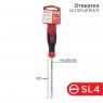 Отвертка шлицевая SL 4х100мм трехкомпонентн. рукоятка сталь S2 Rexant 12-6424-1
