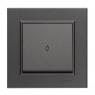 Переключатель проходной 1-кл. СП Karea 10А IP20 дым. металлик Makel 56050005