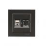 Розетка компьютерная+гнездо СП Karea 16А IP20 CAT 5 дым. металлик Makel 56050035