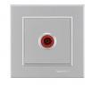 Розетка телевизионная проходная TV СП Karea 16А IP20 серебр. Makel 56065007