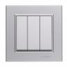 Выключатель 3-кл. СП Karea 10А IP20 сереб. Makel 56065091