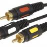 Шнур 3RCA Plug - 3RCA Plug 3м (GOLD) (уп.10шт) Rexant17-0214