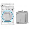 Кнопка звонка ОП Dita IP54 10А 250В сер. TOKOV ELECTRIC TKL-DT-DB-C06-IP54