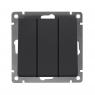 Выключатель 3-кл. СП Афина 10А IP20 механизм графит Universal A0043-Gr