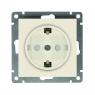 Розетка 1-м СП Афина 16А IP20 с заземл. защ. шторки механизм сл. кость (ivory) Universal A0049-I