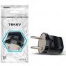 Вилка прямая 6А 250В без заземл. черн. TOKOV ELECTRIC TKL-PL-C05