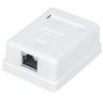 Розетка компьютерная 1-м ОП WR-WS-8P8C-C5E-SH-1 RJ45 кат.5E экранир. Dual IDC бел. WRline 505217