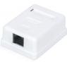 Розетка компьютерная 1-м ОП WR-WS-8P8C-C5E-1 RJ45 кат.5E неэкранир. Dual IDC бел. WRline 505215