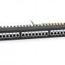 Патч-панель 19дюйм 1U кат.5E полн. экранир. 24 порта RJ45 Dual IDC WR-PL-24-C5E-SH-D черн. WRline 505210