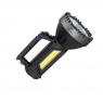 Фонарь-прожектор аккумуляторный ручной 3Вт LED+3Вт COB LED Li-ion 18650 1200мА.ч корпус ABS-пластик индикатор уровня заряда USB-шнур плечевой ремешок КОСМОС KOC904Lit