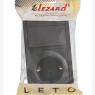 Блок выключатель 2-клав. и розетка 1-местн с заземл. LETO черн. бархат горизонталь LEZARD 752-4200-170BKP