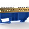 Шина нулевая на DIN-изоляторе 8х12мм 14 отвер. латунь TOKOV ELECTRIC TKE-BCB-812-14-DIN/N