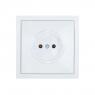 Розетка 1 мест. б/з СП ZIMA IP20 16А ПБТ безвинт. зажим бел. LEZARD 704-0288-121BQC
