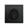 Розетка 1-мест. с/з Type-C+USB разъем СП ZIMA IP20 черн. бархат LEZARD 704-4288-181TC
