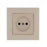 Розетка 1-м Karea RIZZ без заземл. крем Makel 88010022