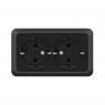 Розетка 2-м ОП Олимп 16А IP20 с заземл. черн. Universal 2216