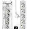 Удлинитель 5х3м с заземл. 10А 3х1.5 TOKOV LIGHT TKL-C01-BU5-3-1.5-Z