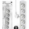 Удлинитель 5х5м с заземл. 10А 3х1.5 TOKOV LIGHT TKL-C01-BU5-5-1.5-Z