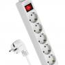 Удлинитель 5х3м с заземл. 16А IP20 ПВС 3х1 с выкл. КОСМОС YKsm3m-5g-Z-V(K)