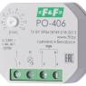 Реле времени PO-406 8А 230В 1НО IP20 задержка выключ./управ. контактом монтаж в коробку d-60мм F&F EA02.001.019