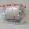 Выключатель 2-кл. СП Zena 10А IP20 с LED-подсветкой механизм жемчуж. ABB 609-012500-203