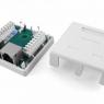Розетка компьютерная 2-м ОП SB1-2-8P8C-C5e-SH-WH RJ45 (8P8C) кат.5E экранир. Dual IDC Hyperline 430233