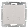 Переключатель проходной 2-кл. СП Rain IP20 механизм бел. LEZARD 703-0288-106