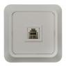 Розетка телефонная 1-м СП Bolleto 7034 16А IP20 бел. ASD / IN HOME 4690612000398