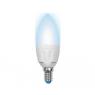 Лампа светодиодная LED-C37 7W/NW/E14 /FR PLP01WH Яркая 7Вт свеча матовая 4000К нейтр. бел. E14 (упак. картон) Uniel UL-00002411