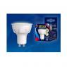 Лампа светодиодная LED-JCDR 6W/WW/GU10/FR PLP01WH Яркая JCDR 6Вт матовая 3000К тепл. бел. GU10 (упак. картон) Uniel UL-00002423