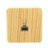 Розетка компьютерная 1-м ОП Viola RJ45 беленый дуб LEZARD 751-5200-139