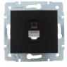 Розетка компьютерная 1-м СП Karina RJ45 механизм черн. бархат LEZARD 707-4288-139