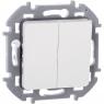 Выключатель 2-кл. Inspiria 10А IP20 250В 10AX механизм бел. IEK 673620