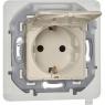 Розетка 1-м СП Inspiria 16А IP44 250В 2P+E защ. шторки с крышкой немецк. стандарт механизм сл. кость IEK 673741