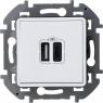 Устройство зарядное Inspiria с 2-мя USB разьемами A и C 240В/5В 3000мА бел. IEK 673760