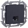 Розетка компьютерная Inspiria RJ45 кат.6 UTP механизм антрацит IEK 673833