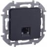 Розетка компьютерная Inspiria RJ45 кат.6 UTP механизм антрацит IEK 673833