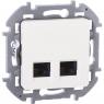 Розетка компьютерная 2-м Inspiria RJ45 кат.5E UTP бел. IEK 673835