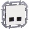 Розетка компьютерная 2-м Inspiria RJ45 кат.5E UTP бел. IEK 673835