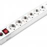 Удлинитель с сетевым фильтром 6х3м с заземл. 10А IP20 BU-SP3_USB_2A-W 2.2кВт CCA бел. BURO 992311