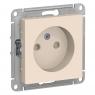 Розетка 1-м СП AtlasDesign 16А IP20 без заземл. защ. шторки механизм беж. SE ATN000249