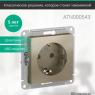 Розетка 1-м СП AtlasDesign 16А IP20 с заземл. механизм шампань SE ATN000543