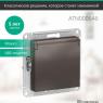 Розетка 1-м СП AtlasDesign 16А IP20 с заземл. защ. шторки с крышкой механизм мокко SE ATN000646