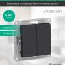 Выключатель 2-кл. СП AtlasDesign 10А IP20 (сх. 5) 10AX механизм карбон SE ATN001051