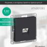 Розетка компьютерная 1-м AtlasDesign RJ45 кат.5E механизм карбон SE ATN001083