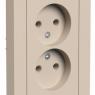 Розетка 2-м. AtlasDesign 16А без заземл. в сборе песочн. SE ATN001220