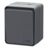Выключатель кнопочный 1-кл. ОП AtlasDesign PROFI IP54 10АХ антрацит SE ATN544015