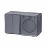 Блок ОП AtlasDesign PROFI IP54 (розетка 1-м 16А заземл. защ. шторки + 2-кл. выключатель 10А) антрацит SE ATN544074