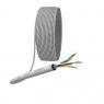 Кабель витая пара U/UTP кат.5E 4х2х24AWG solid CCA PVC Simple сер. (м) Эра Б0044434